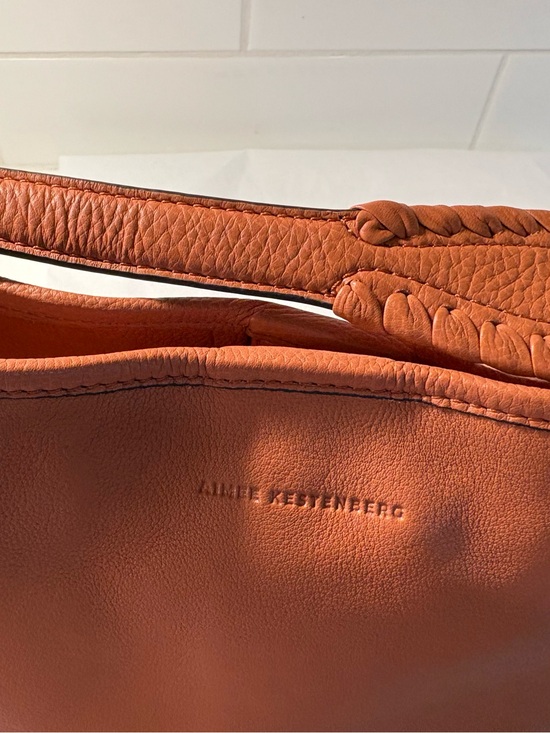 Aimee Kestenberg Orange Leather with whipstitch Bag